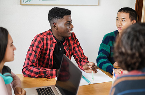 Team working together on website